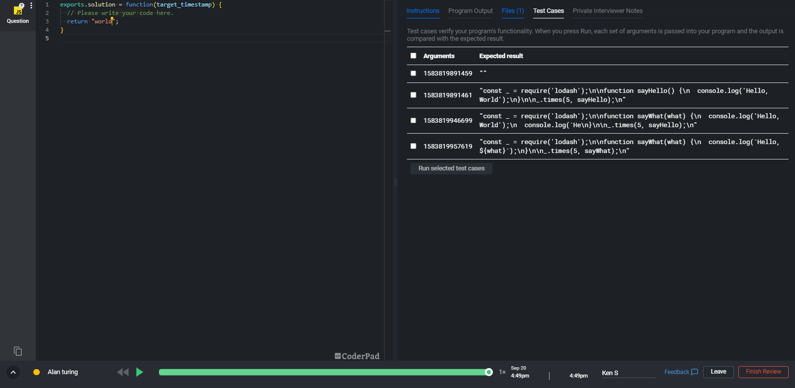 Take-Home projects quick start - CoderPad Interview Docs