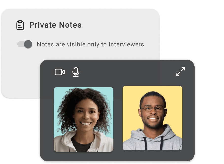 CoderPad Interview lets you capture private notes during the interview so you can stay in-the-moment and focus on the candidate