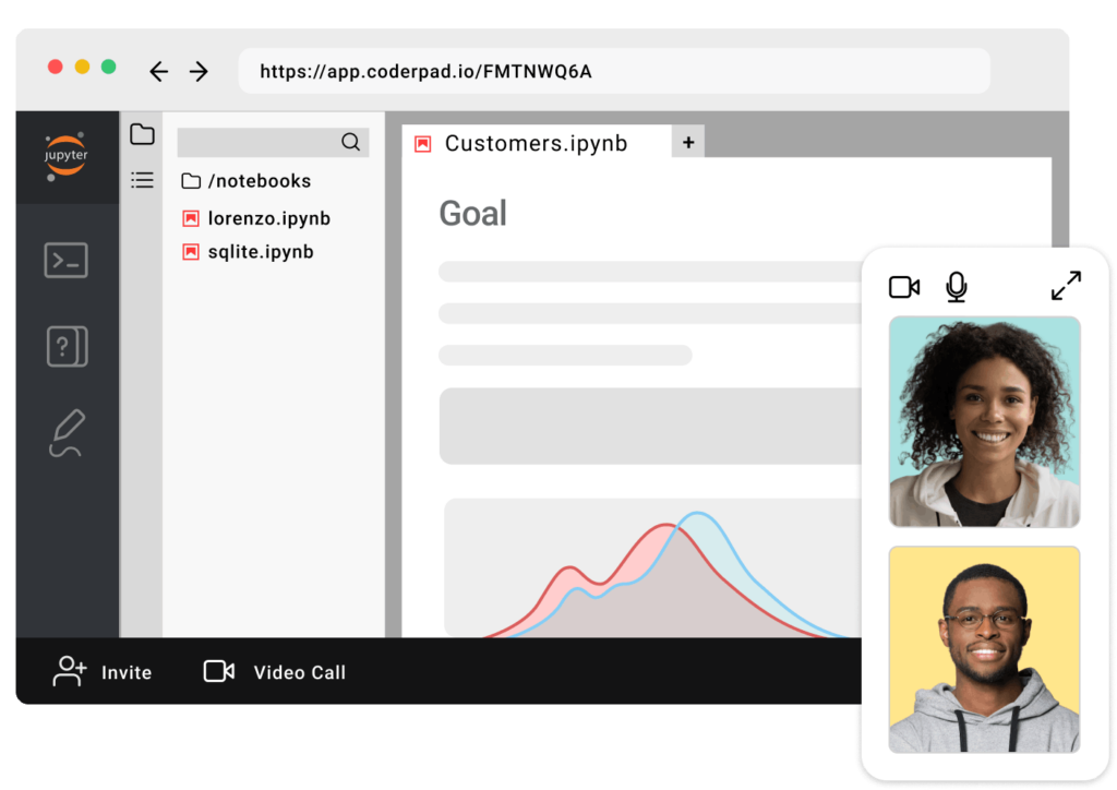 Collaborate with Jupyter notebook for data science interviews