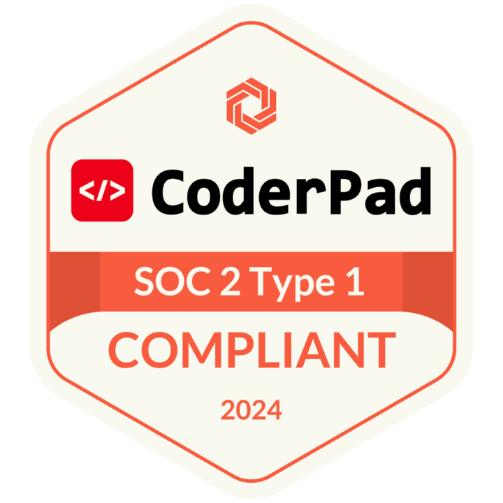 CoderPad is SOC2 Type 1 compliant