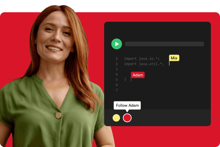 Collaborative IDE with integrated terminal
